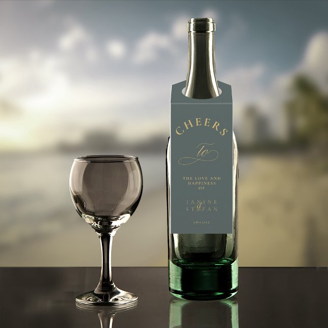 Colgador Para Botellas Boda de Elegancia Simple Saluda La ID Verde1022 (Subido por el creador)