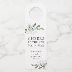 Colgador Para Botellas Boda de Eucalyptus Greenery