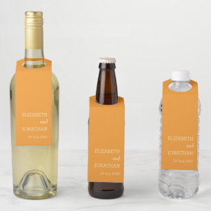 Colgador Para Botellas Boda de puesta de sol naranja