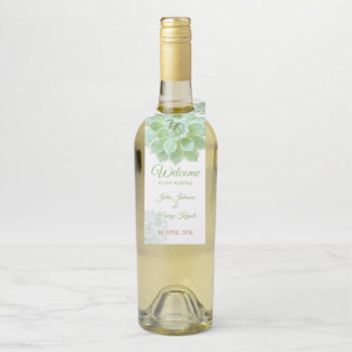 Colgador Para Botellas Boda de Suculentas de Salvia Hermosa