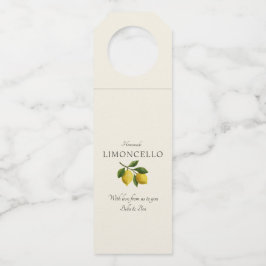 Colgador Para Botellas Boda Evento Limoncello Amarillo Crema Moderno