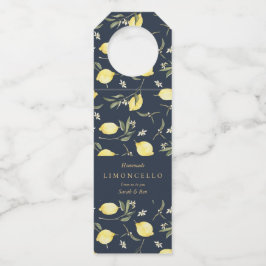 Colgador Para Botellas Boda Evento Limoncello Limones Negros Modernos 