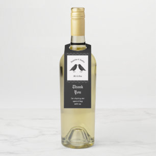 Colgador Para Botellas Boda gótico Kissing Ravens Personalizado
