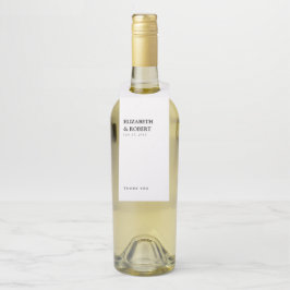 Colgador Para Botellas Boda Minimalista en Blanco y Negro Chic Tradiciona