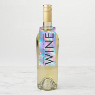 Colgador Para Botellas Boda Monograma Ultra Moderno Iridescente