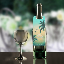Colgador Para Botellas Boda Tropical Isle Sunrise Teal ID581