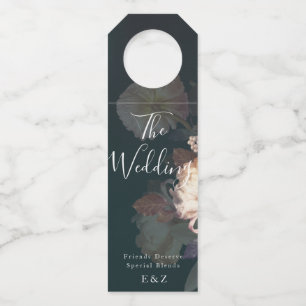 Colgador Para Botellas Boda vintage de la antigüedad esmeralda