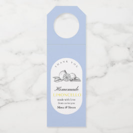 Colgador Para Botellas Botella de limoncello de boda elegante moderna con