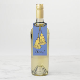 COLGADOR PARA BOTELLAS BOTELLA ELEGANTE HANGER_ " ALEGRÍAS!" BORLAS