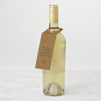 Colgador Para Botellas Brindis por el amor, la risa y la felicidad | Boda