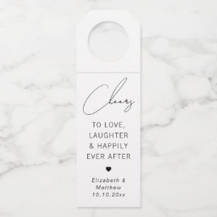 Colgador Para Botellas Brindis por el Amor Risa Favor de Boda Minimalis
