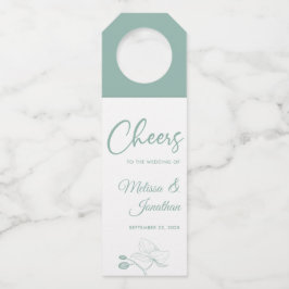 Colgador Para Botellas Brindis por la boda orquídeas delicadas personaliz