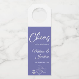 Colgador Para Botellas Brindis por la boda orquídeas delicadas personaliz