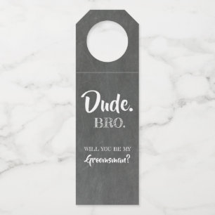 Colgador Para Botellas Bro Amigo - Funny Groomsmen Propuesta