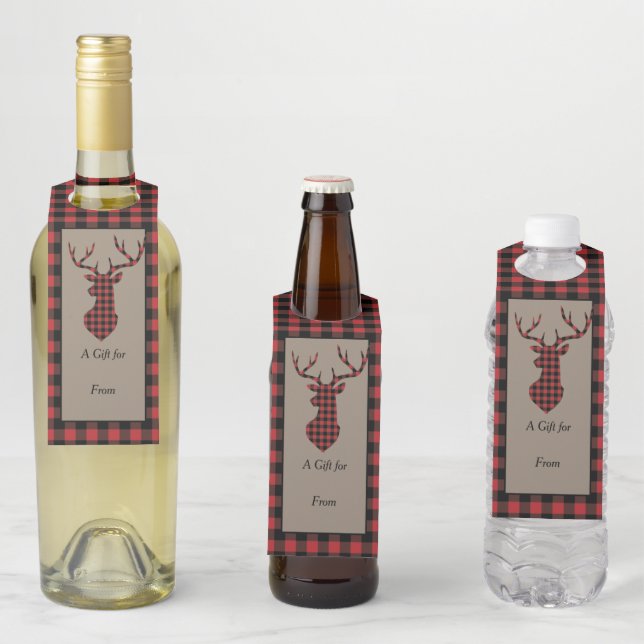 Colgador Para Botellas Cabeza de ciervo de búfalo rojo (In situ)