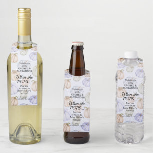 Colgador Para Botellas Calabaza Azul Bebe Shower Pop It