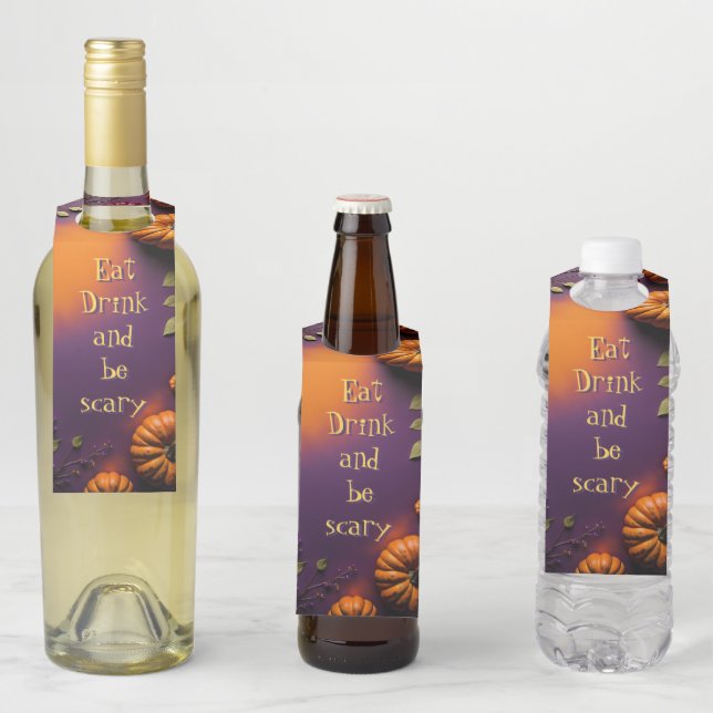 Colgador Para Botellas Calabazas de Halloween (In situ)