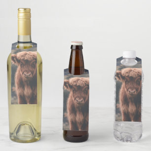 Colgador Para Botellas Campo de hierba de otoño de ternera de vaca de las