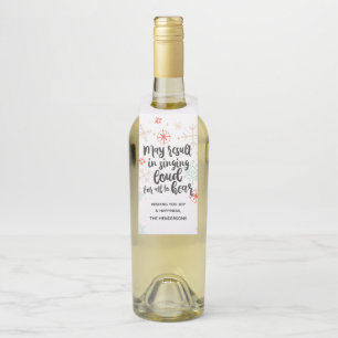 Colgador Para Botellas Cantando fuerte para que todos escuchen la etiquet