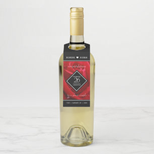 Colgador Para Botellas Celebración elegante del 26º aniversario de bodas 