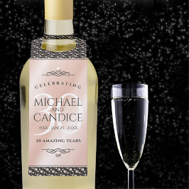 Colgador Para Botellas Celebración elegante del 30º aniversario de bodas 
