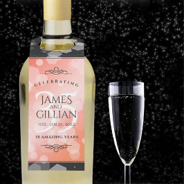 Colgador Para Botellas Celebración elegante del 35º aniversario de bodas