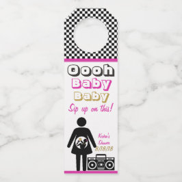 Colgador Para Botellas Champán de Baby Shower de Hip Hop|Oooh Baby Baby|C