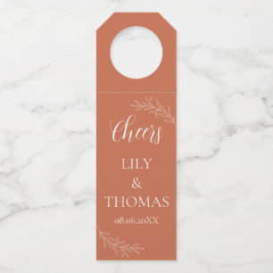 Colgador Para Botellas Clásico Boda Boho Terracota