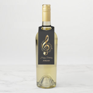 Colgador Para Botellas Clef dorado monogramado