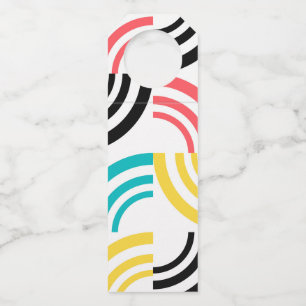 Colgador Para Botellas Colorido, moderno, divertido, gráfico geométrico a