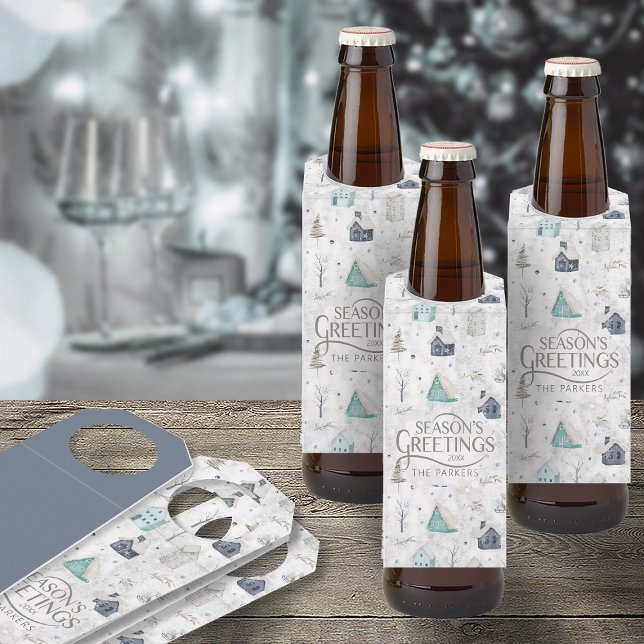 Colgador Para Botellas Cómodo Navidades del hogar ID985 Verde azulado (Front/Back In Situ)