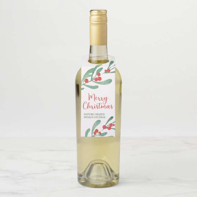 Colgador Para Botellas Compañía de Navidad de Acebo Moderno (En botella)