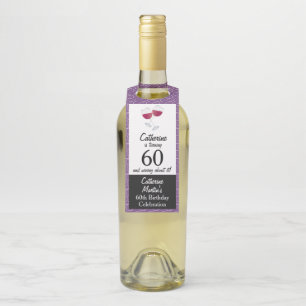 Colgador Para Botellas Copas de Vino Tinto   Cumpleaños 60