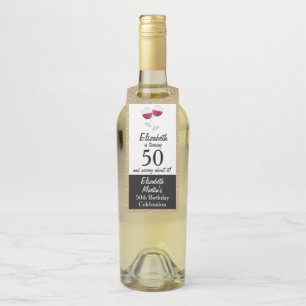Colgador Para Botellas Copas de Vino Tinto Fiesta de Cumpleaños 50