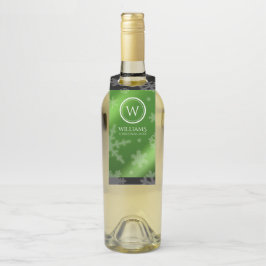 Colgador Para Botellas Copo de Nieve de Hoja de Metal Verde Festivo con N