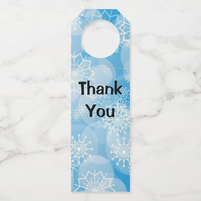 Colgador Para Botellas Copos de Navidad Azules        (Anverso)