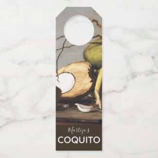 Colgador Para Botellas Coquito Personalizado Coco Clásico