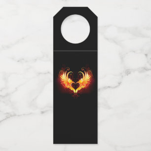 Colgador Para Botellas Corazón de Fuego Ángel con Alas