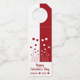 Colgador Para Botellas Corazones románticos rojos de amor blanco moderno