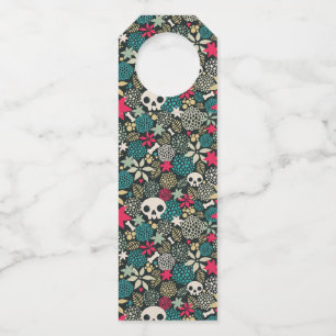 Colgador Para Botellas Cráneo de flores
