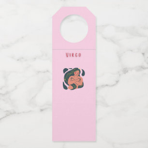 Colgador Para Botellas Cute Virgo, zodiaco, impresión de signo estelar
