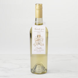Colgador Para Botellas Desayuno de novia con Perlas y Prosecco Gracias