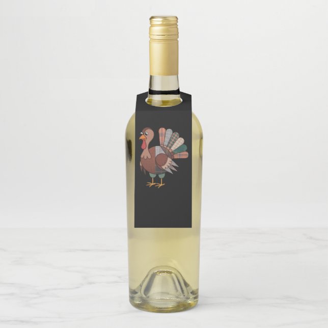 Colgador Para Botellas Día de Acción de Gracias sacudió la caída de Turqu (En botella)