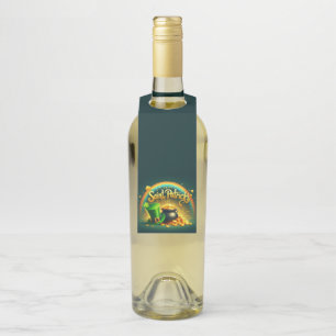 Colgador Para Botellas Día de San Patricio dorado arcoíris colorido