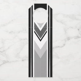Colgador Para Botellas Diagonal blanco negro, gris, raya