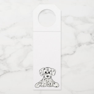 Colgador Para Botellas Dibujo de perro de peluche dálmata contorno simple