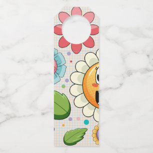 Colgador Para Botellas Diseño de fondo continuo con flores coloridas
