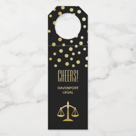 Colgador Para Botellas Diseño de Golden Scales of Justice Law