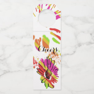 Colgador Para Botellas Diseño de Rayas Daisy Arcoíris