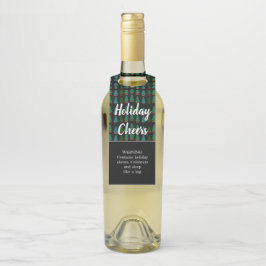 Colgador Para Botellas Divertido patrón de árbol de Navidad rústico de in